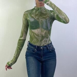 Green Mesh Marbled Body